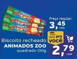 Cometa Supermercados Biscoito recheado você ANIMADOS ZOO quadrado oferta