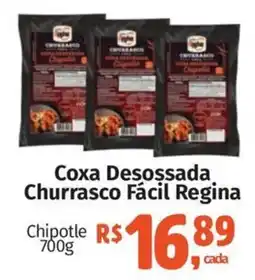Supermercados Mateus Coxa Desossada Churrasco Fácil Regina Chipotle oferta