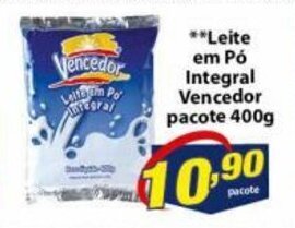 Vencedor Atacadista Leite em po Integral Vencedor pacote 400g oferta