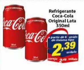 Vencedor Atacadista Refrigerante Coca-Cola Original lata 350ml oferta