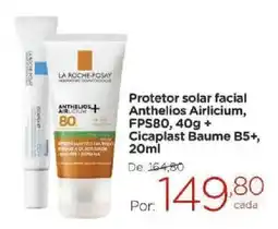 Carrefour Protetor solar facial Anthelios Airlicium, FPS80, + Cicaplast Baume B5+ oferta