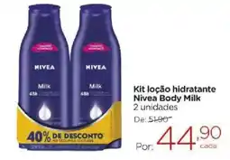 Carrefour Kit loção hidratante Nivea Body Milk 2 unidades oferta