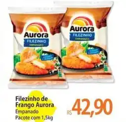 Atacadão Filezinho de Frango Aurora Empanado Pacote oferta