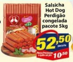 Vencedor Atacadista Salsicha Hot Dog Perdigao Congelada 5kg oferta