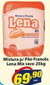 Vencedor Atacadista Mistura p/ Pao Frances Lena Mix Saco 25kg oferta