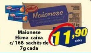 Vencedor Atacadista Maionese Ekma caixa c/168 saches de 7g cada oferta