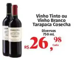 Supermercados Mateus Vinho Tinto ou Vinho Branco Tarapaca Cosecha oferta