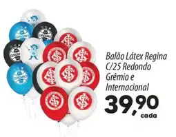 Asun Balão Látex Regina C/25 Redondo Grêmio e Internacional oferta