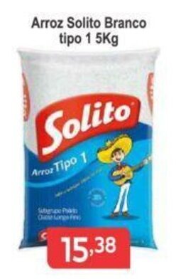 Calvo Atacadista Arroz Solito Branco tipo 1 5kg oferta
