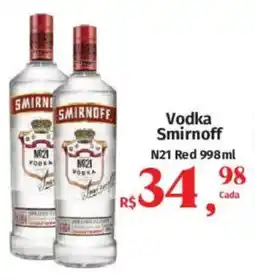 Supermercados Mateus Vodka Smirnoff N21 Red oferta