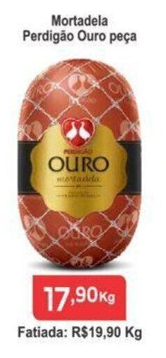 Calvo Atacadista Mortadela Perdigao Ouro peca 1kg oferta