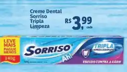 Supermercados Mateus Creme Dental Sorriso Tripla Limpeza oferta