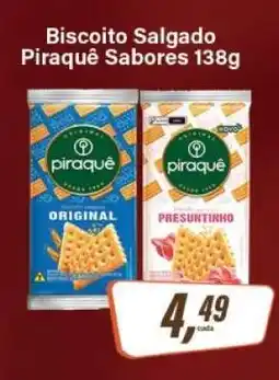 Rede Supermarket Biscoito Salgado Piraquê Sabores 138g oferta