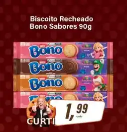 Rede Supermarket Biscoito Recheado Bono Sabores 90g oferta