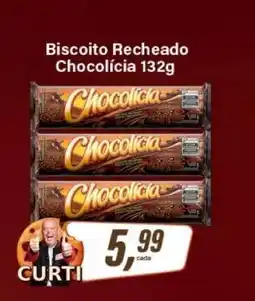 Rede Supermarket Biscoito Recheado Chocolícia 132g oferta