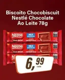 Rede Supermarket Biscoito Chocobiscuit Nestlé Chocolate Ao Leite 78g oferta