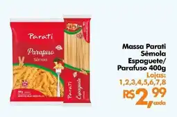Supermercados Archer Massa Parati Sêmola Espaguete/ Parafuso oferta