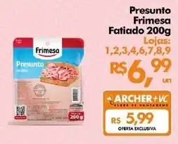 Supermercados Archer Presunto Frimesa Fatiado oferta
