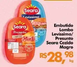 Supermercados Archer Embutido Lombo Levíssimo/ Presunto Seara Cozido Magro oferta