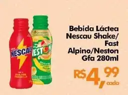 Supermercados Archer Bebida Láctea Nescau Shake/ Fast Alpino/Neston Gfa oferta