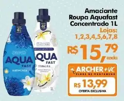 Supermercados Archer Amaciante Roupa Aquafast Concentrado oferta