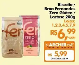 Supermercados Archer Biscoito / Broa Fernandes Zero Glúten / Lactose oferta
