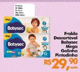 Supermercados Archer Fralda Descartável Babysec Mega Galinha Pintadinha oferta