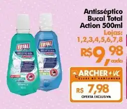 Supermercados Archer Antisséptico Bucal Total Action oferta
