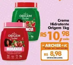 Supermercados Archer Creme Hidratente Origem oferta