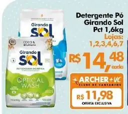 Supermercados Archer Detergente Pó Girando Sol Pct oferta