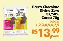 Supermercados Archer Barra Chocolate Divine Zero 37/50% Cacau oferta