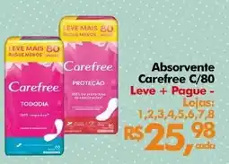 Supermercados Archer Absorvente Carefree C/80 oferta