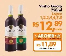 Supermercados Archer Vinho Girola oferta