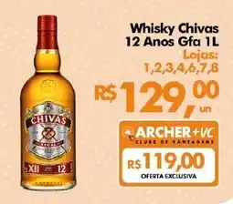 Supermercados Archer Whisky Chivas 12 Anos Gfa oferta
