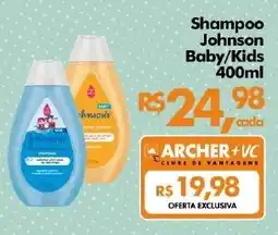 Supermercados Archer Shampoo Johnson Baby/Kids oferta