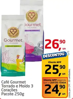 Tenda Atacado Café Gourmet Torrado e Moído 3 Corações oferta