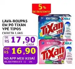 Assaí Atacadista Lava-roupas em pó tixan ypê tipos oferta
