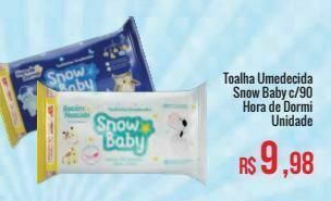 Mart Minas Toalha umedecida snow baby c/90 oferta