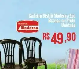 Mart Minas Cadeira bistró moderna eco branca ou preta oferta