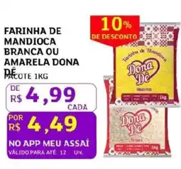 Assaí Atacadista Farinha de mandioca branca ou amarela dona de oferta