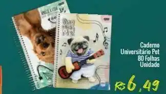 Caderno universitário pet 80 folhas