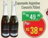 Mart Minas Espumante argentino concerto 750ml oferta