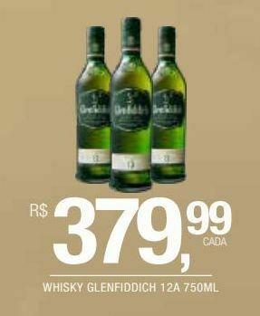 DB Supermercados Whisky glenfiddich 12a 750ml oferta