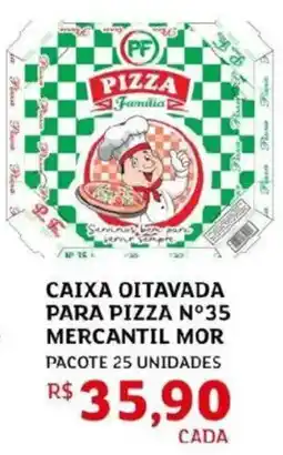 Assaí Atacadista Caixa oitavada para pizza n°35 mercantil mor oferta
