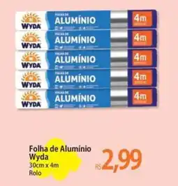 Atacadão Folha de Alumínio Wyda 30cm x 4m oferta
