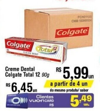 Fort Atacadista Creme Dental Colgate Total 12 90g oferta