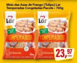 Rede Supermarket Meio das Asas de Frango (Tulipa) Lar Temperadas Congeladas Pacote - 700g oferta