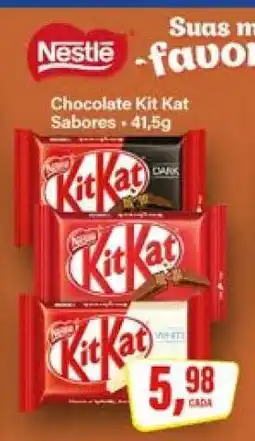 Rede Supermarket Nestlé Chocolate Kit Kat Sabores oferta