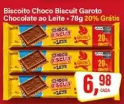 Rede Supermarket Biscoito Choco Biscuit Garoto Chocolate ao Leite oferta