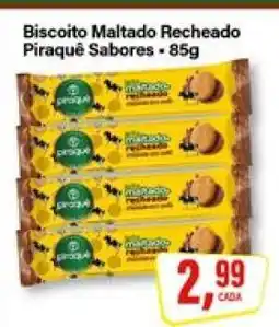 Rede Supermarket Biscoito Maltado Recheado Piraquê Sabores oferta